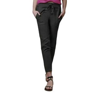 Revolve Krisa The Boyfriend Linen Black Pants Size Small NWT